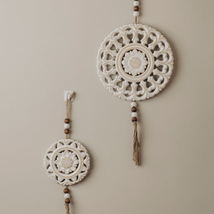 The Words Co Floral Carved Wall Hanging