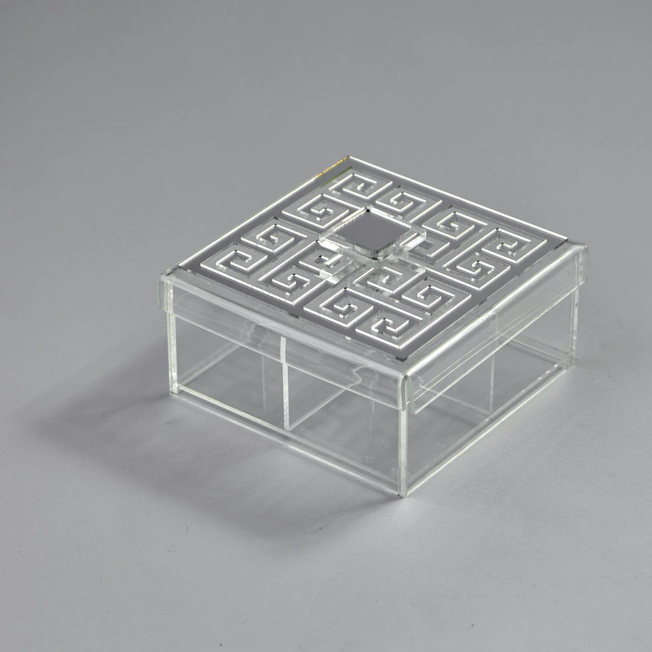 Zee Designs Plexi Glass Greek Key Squared Box