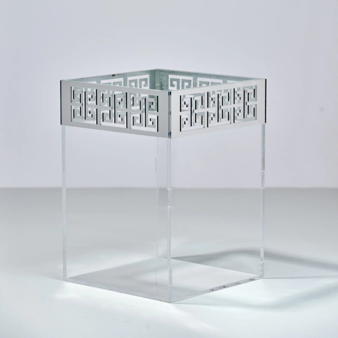 Zee Designs Plexi Glass Greek key Border Small Regular Shaped Bin