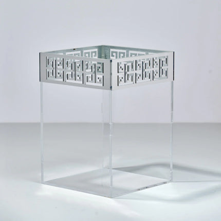Zee Designs Plexi Glass Greek key Border Small Regular Shaped Bin