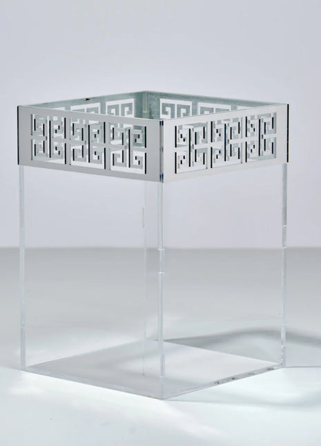 Zee Designs Plexi Glass Greek key Border Small Regular Shaped Bin