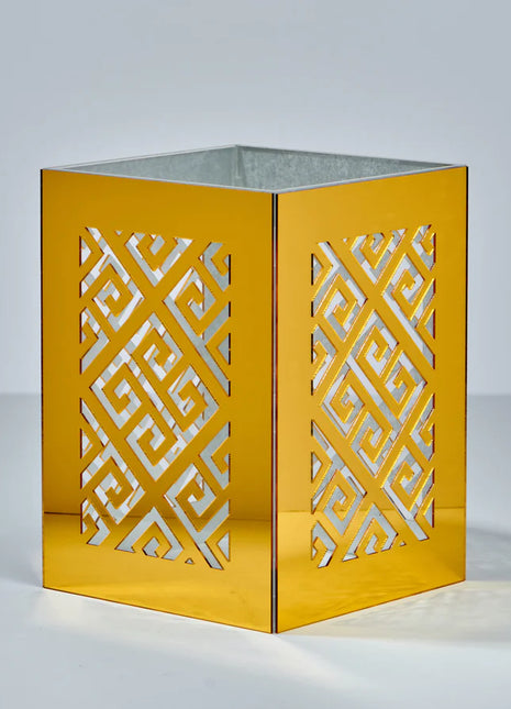 Zee Designs Plexi Glass Greek Key Small Regular Shaped Bin