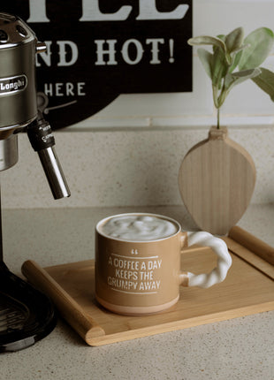 The Words Co Grumpy Away Coffee Mug - Beige