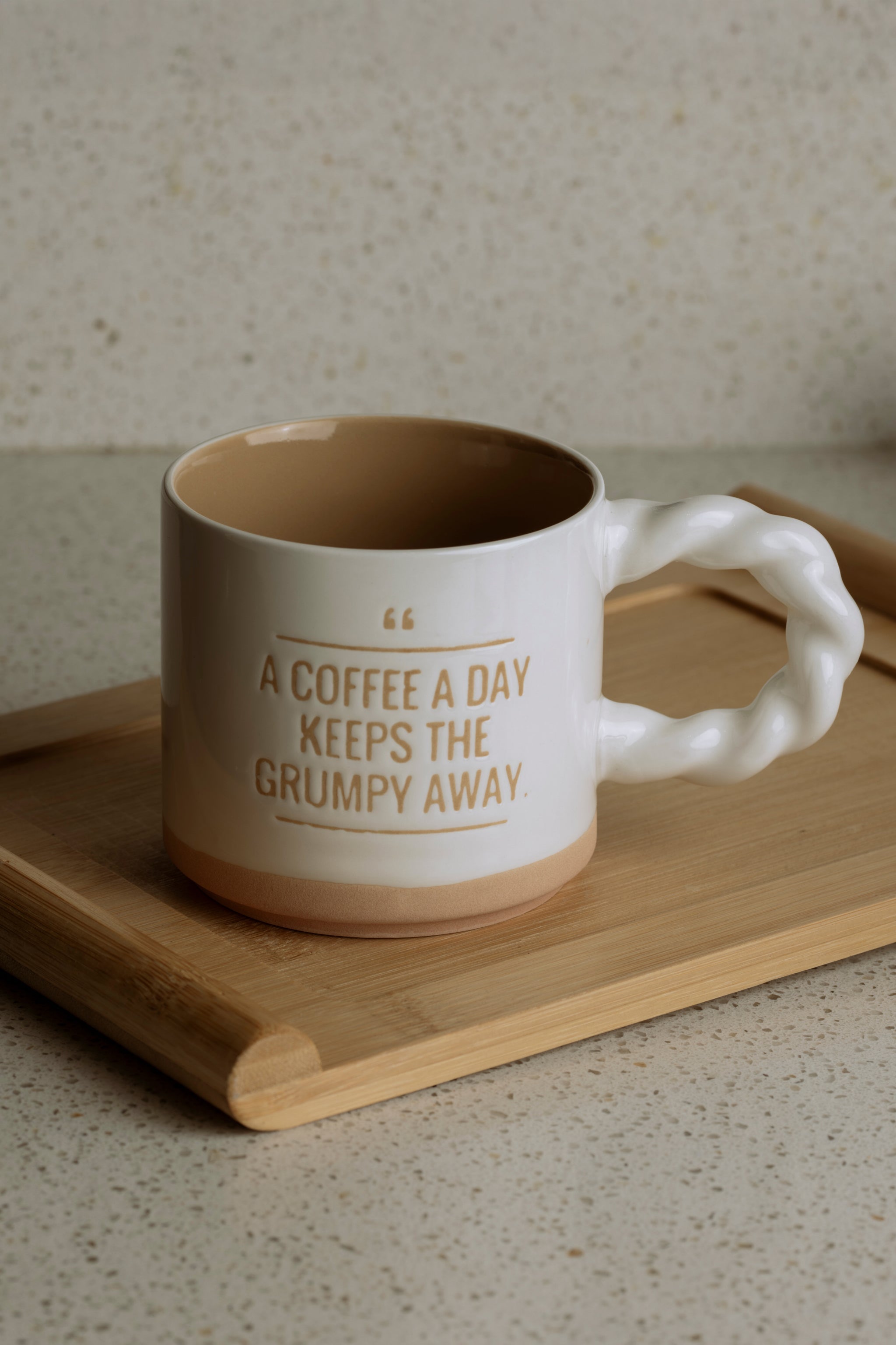 The Words Co Grumpy Away Coffee Mug - White