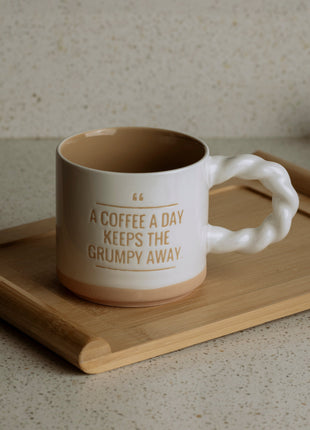 The Words Co Grumpy Away Coffee Mug - White