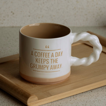 The Words Co Grumpy Away Coffee Mug - White