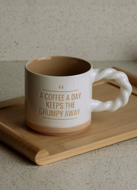 The Words Co Grumpy Away Coffee Mug - White