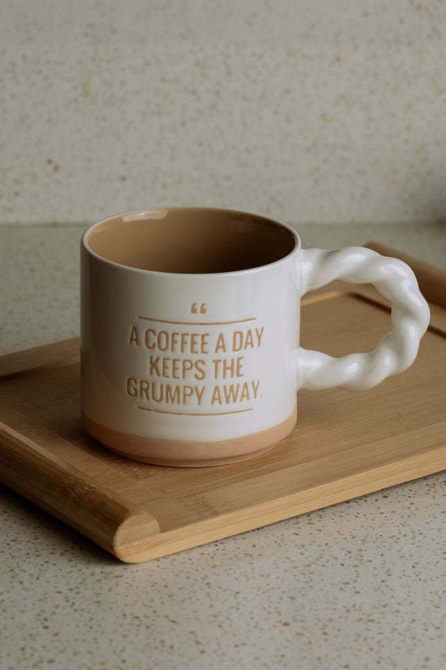 The Words Co Grumpy Away Coffee Mug - White