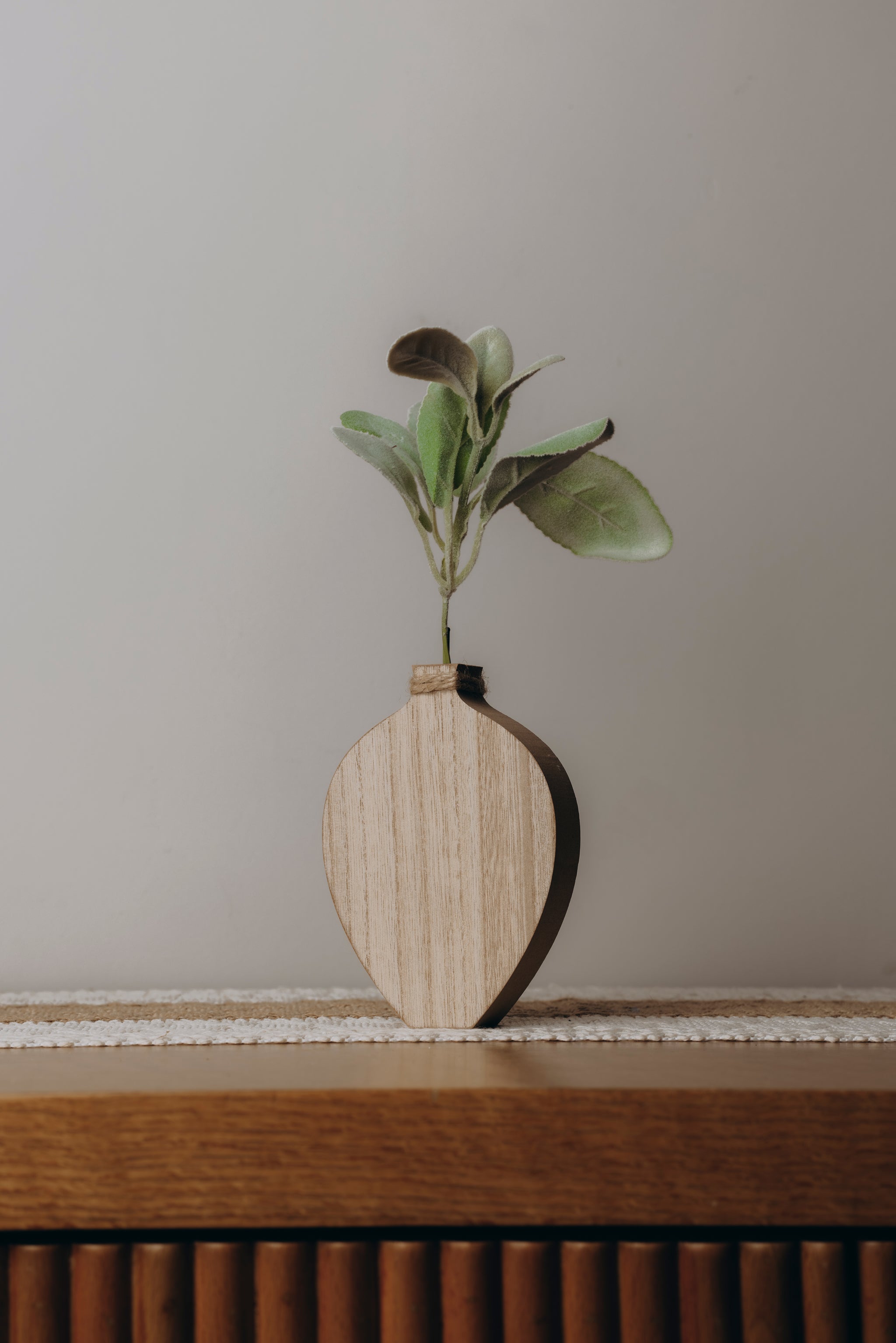The Words Co Heartleaf Wooden Vase