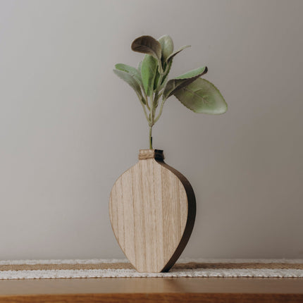 The Words Co Heartleaf Wooden Vase