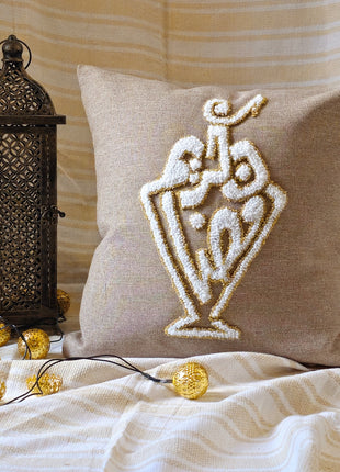 Kratchi Ramadan Lantern Cushion Honey Linen