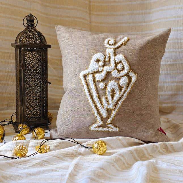 Kratchi Ramadan Lantern Cushion Honey Linen