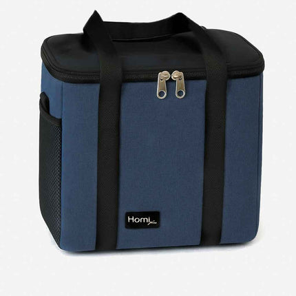 Homi Plus Rectangular Thermal  bag with pocket 12 L - Blue