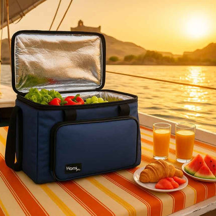 Homi Plus Square Thermal  bag with pocket 40 L - Blue
