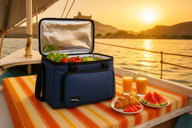 Homi Plus Square Thermal  bag with pocket 40 L - Blue