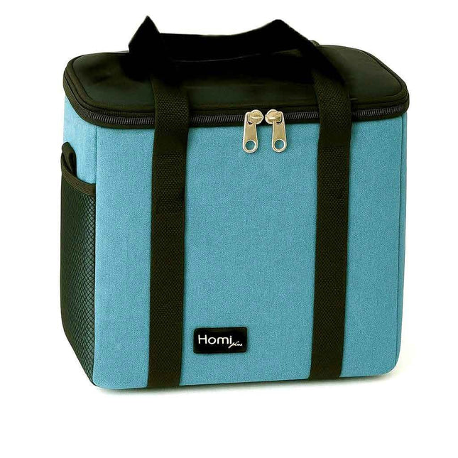 Homi Plus Rectangular Thermal  bag with pocket 12 L - Turqoise