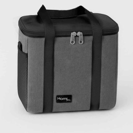 Homi Plus Rectangular Thermal  bag with pocket 12 L - Gray