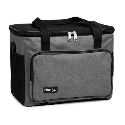 Homi Plus Rectangular Thermal  bag with pocket 25 L - Gray