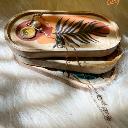 Wasl Boho Hand Painted Oval Trays