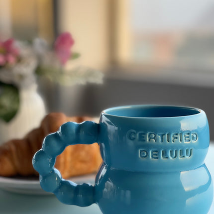 Terratale Pottery Blue Delulu Mug