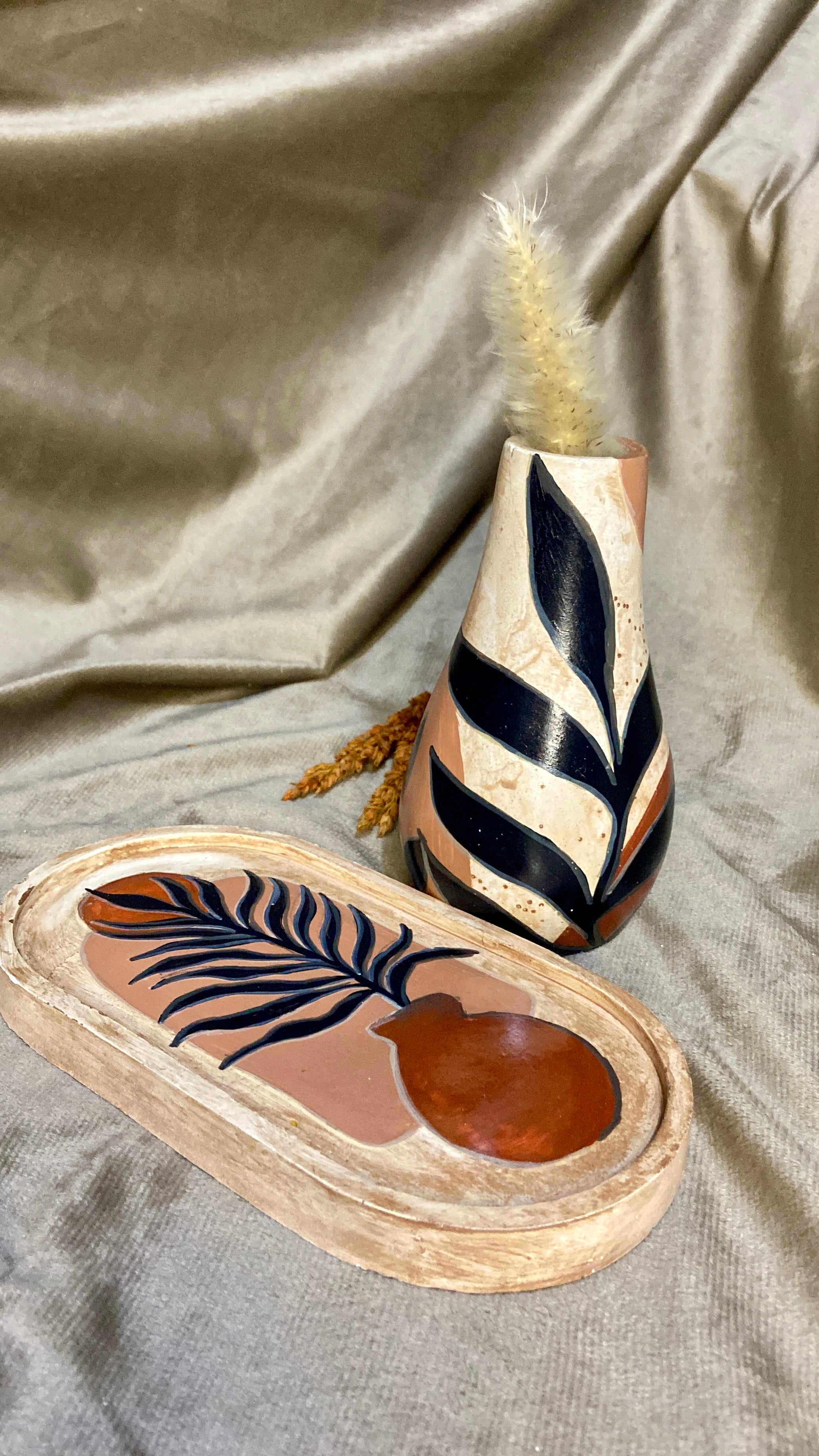 Wasl Hand Painted Boho Vase