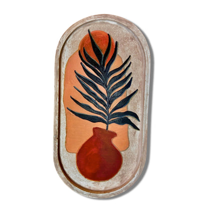 Wasl Boho Hand Painted Oval Trays