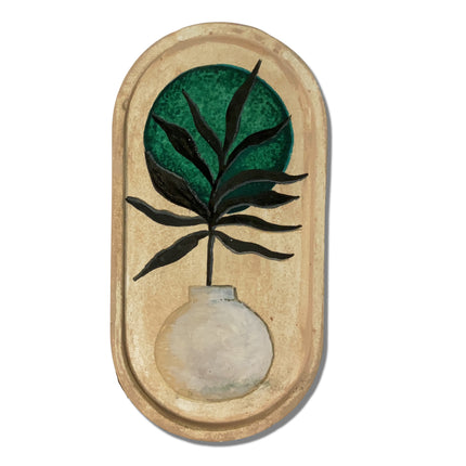 Wasl Boho Hand Painted Oval Tray