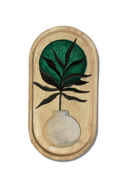 Wasl Boho Hand Painted Oval Tray