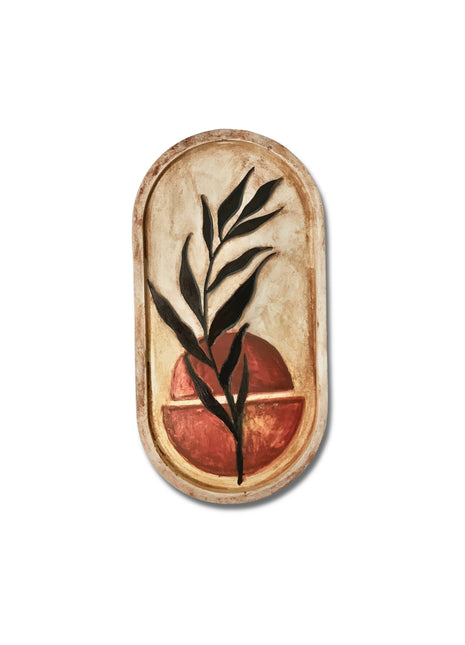 Wasl Boho Hand Painted Oval Tray