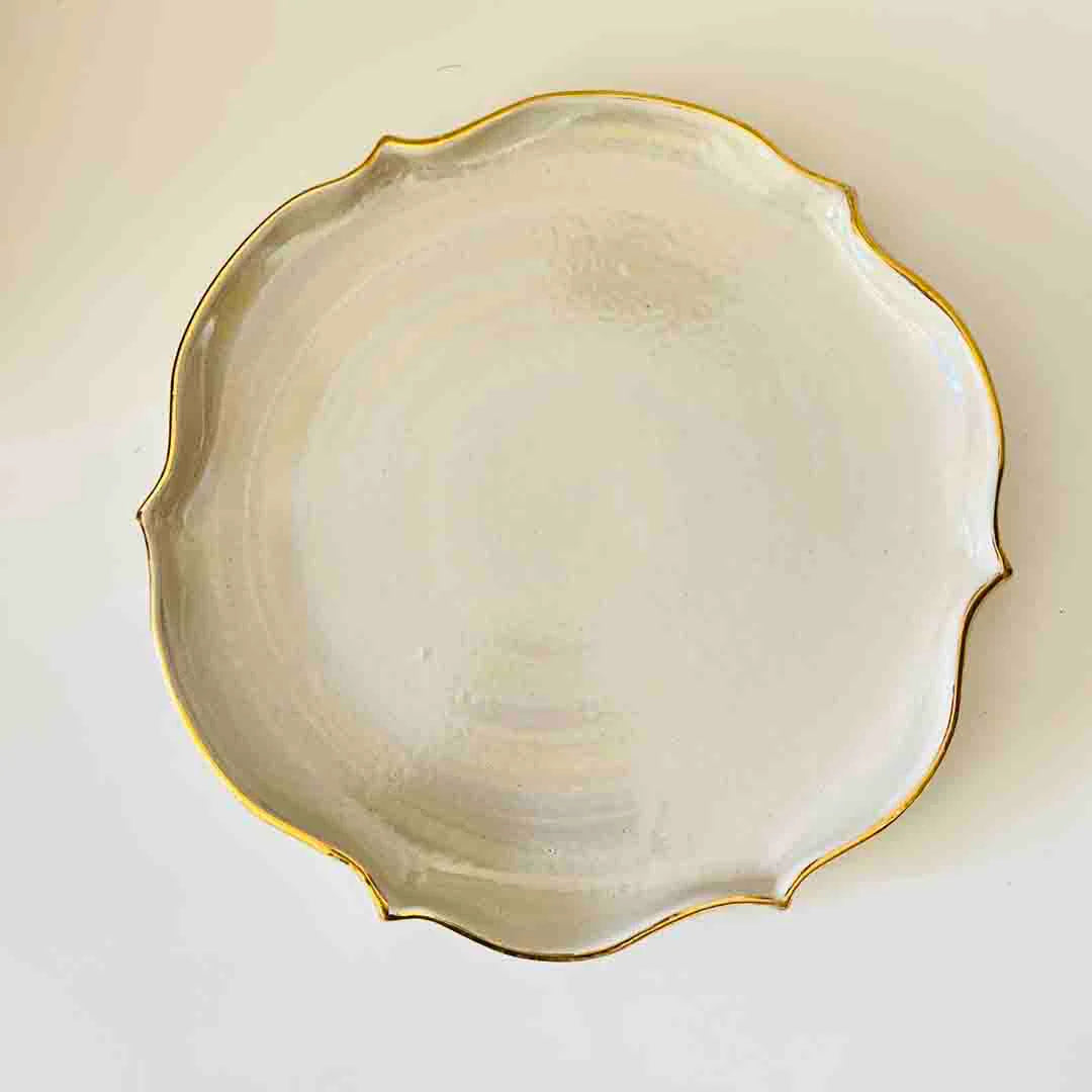 Khan Elsaada Aurum Round Flat Serving Platter