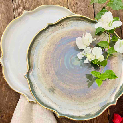 Khan Elsaada Aurum Round Flat Serving Platter