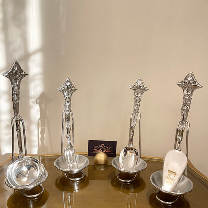 Laila Dine Karo Cutlery Serving Tools Silver (SOLD BY PIECE)