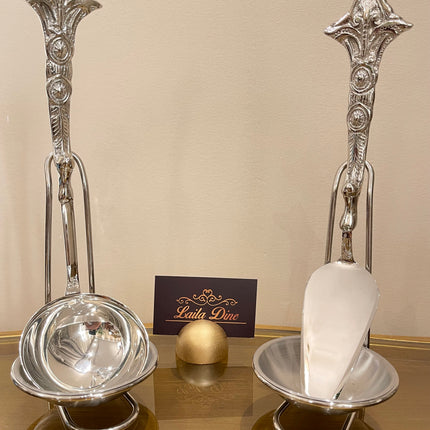 Laila Dine Karo Cutlery Serving Tools Silver (SOLD BY PIECE)
