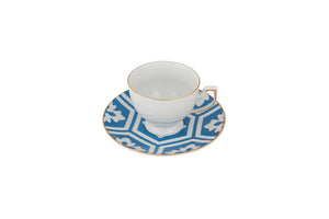 Porland Morocco Coffee Cup & Saucer Set - 12 Pieces, 80ml