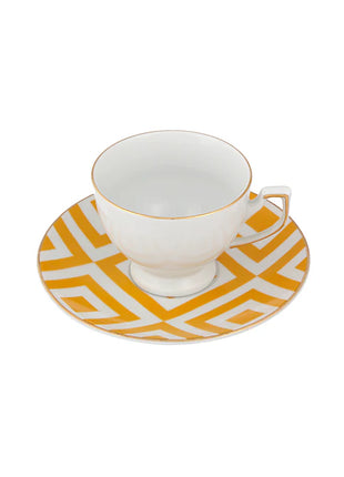 Porland Morocco Coffee Cup & Saucer Set - 12 Pieces, 80ml