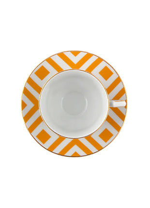 Porland Morocco Coffee Cup & Saucer Set - 12 Pieces, 80ml
