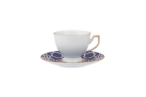 Porland Morocco Coffee Cup & Saucer Set - 12 Pieces, 80ml