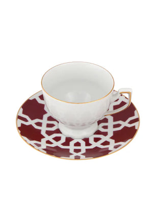 Porland Morocco Coffee Cup & Saucer Set - 12 Pieces, 80ml