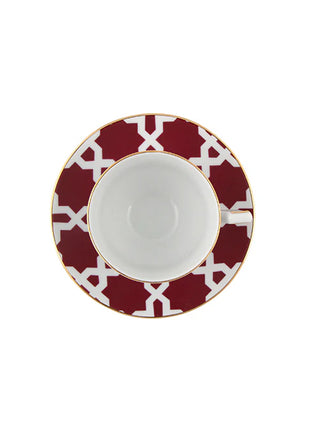 Porland Morocco Coffee Cup & Saucer Set - 12 Pieces, 80ml