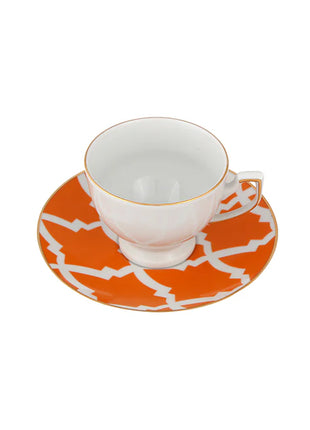 Porland Morocco Coffee Cup & Saucer Set - 12 Pieces, 80ml