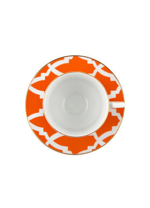 Porland Morocco Coffee Cup & Saucer Set - 12 Pieces, 80ml