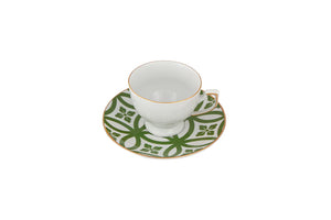 Porland Morocco Coffee Cup & Saucer Set - 12 Pieces, 80ml