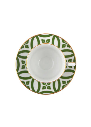 Porland Morocco Coffee Cup & Saucer Set - 12 Pieces, 80ml