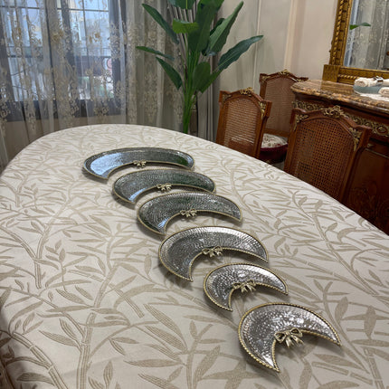 Laila Dine Crescent Stainless Steel Serving Dish (X Large Size)