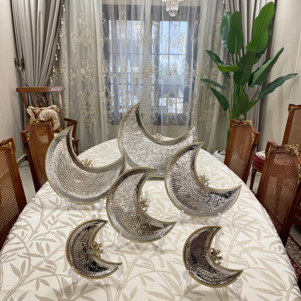 Laila Dine Crescent Stainless Steel Serving Dish (X Large Size)