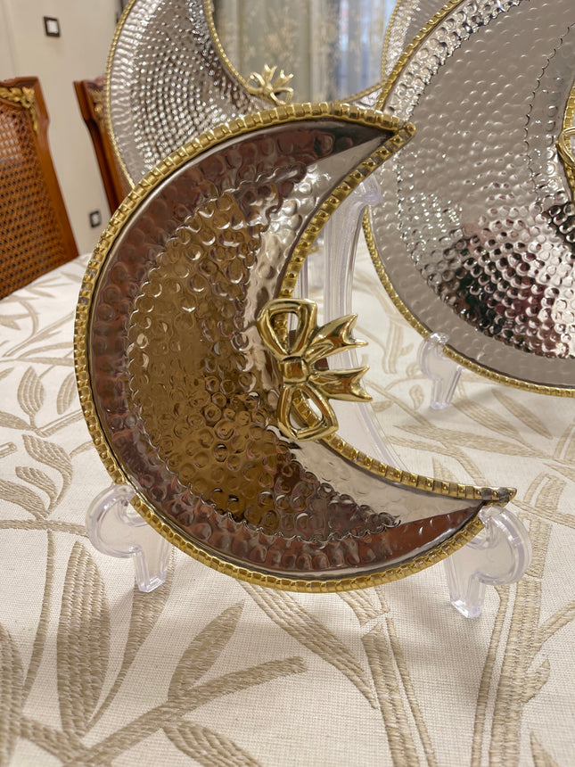 Laila Dine Crescent Bow Stainless Steel Serving Dish (Different Sizes)