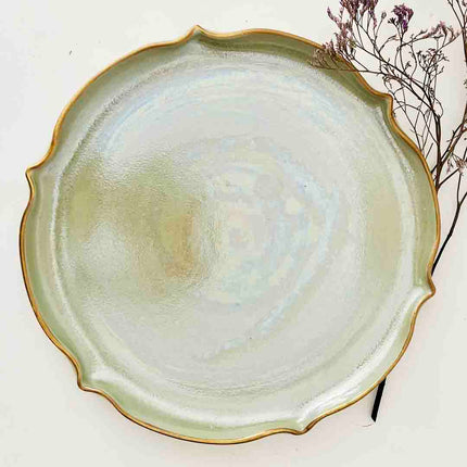 Khan Elsaada Aurum Round Flat Serving Platter