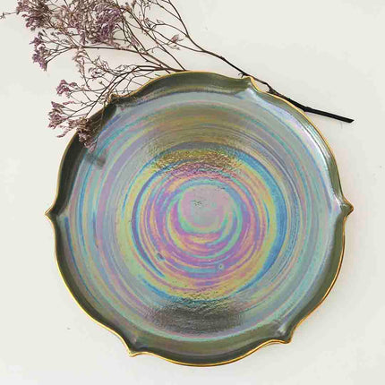 Khan Elsaada Aurum Round Flat Serving Platter