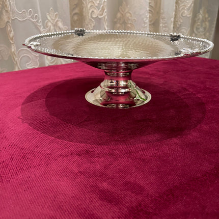 Laila Dine Jawhara Silver Round Deep Serving Dish (Large Size) 40 cm