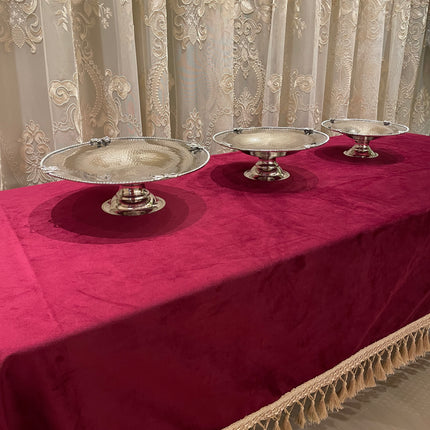 Laila Dine Jawhara Silver Round Deep Serving Dish (Large Size) 40 cm